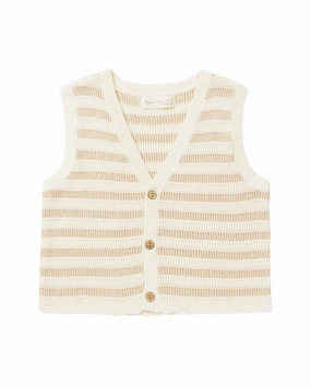 Rylee   Cru Collective Knit Vest ruffle tops girls, long sleeve tees girls