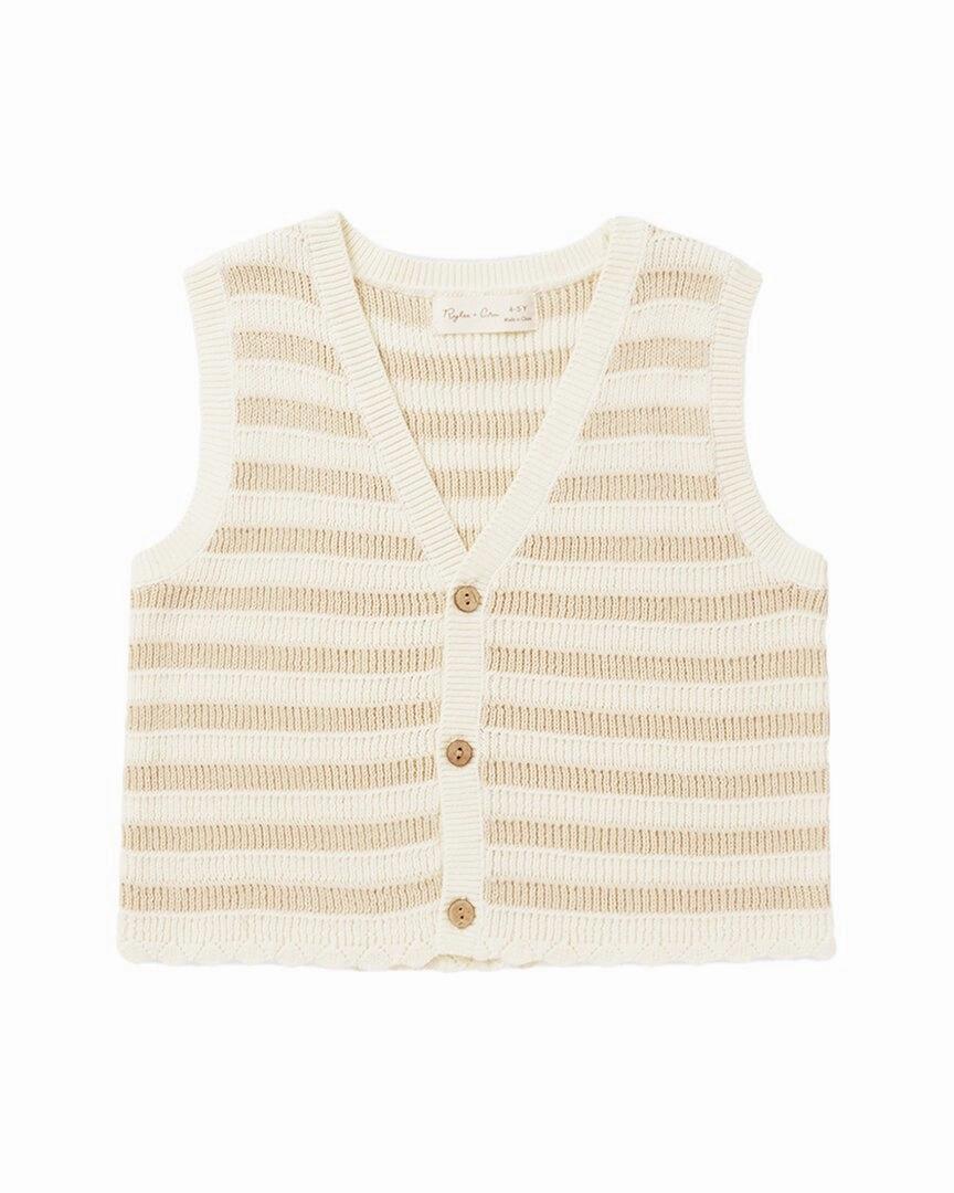 Rylee   Cru Collective Knit Vest ruffle tops girls, long sleeve tees girls
