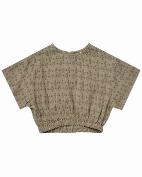 Rylee & Cru Joelle Linen-Blend Top ruffle tops girls, long sleeve tees girls