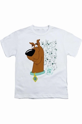 Scooby Doo Evolution Of Scooby Doo Short Sleeve Youth Tee / T-Shirt graphic tees for boys, polo shirts boys