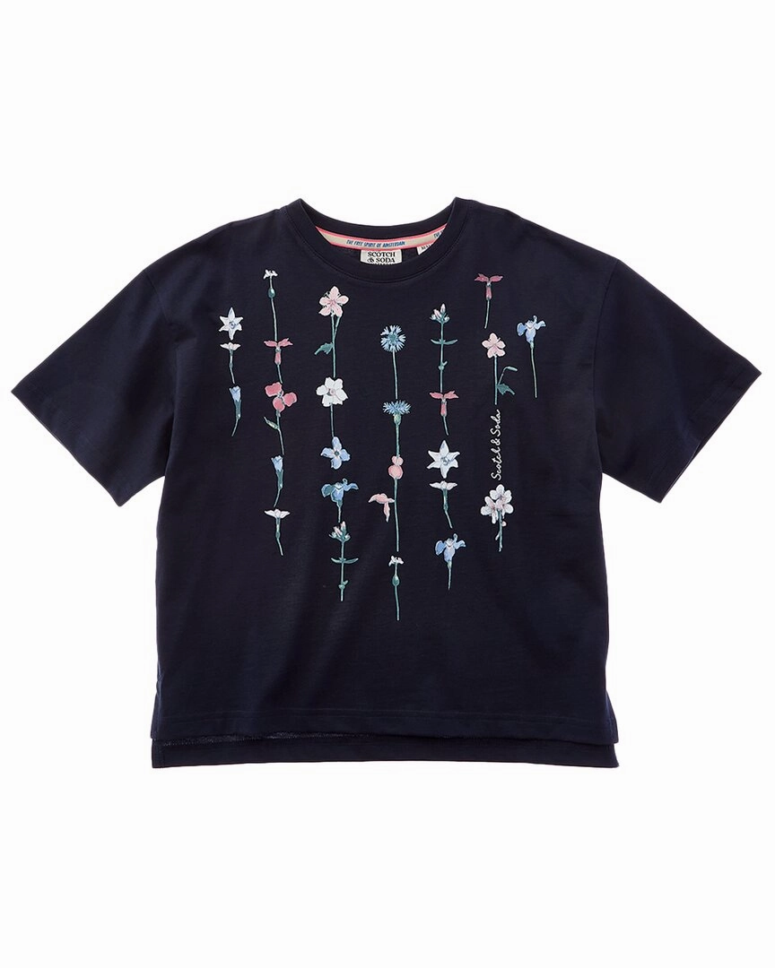 Scotch & Soda Jersey T-Shirt ruffle tops girls, long sleeve tees girls