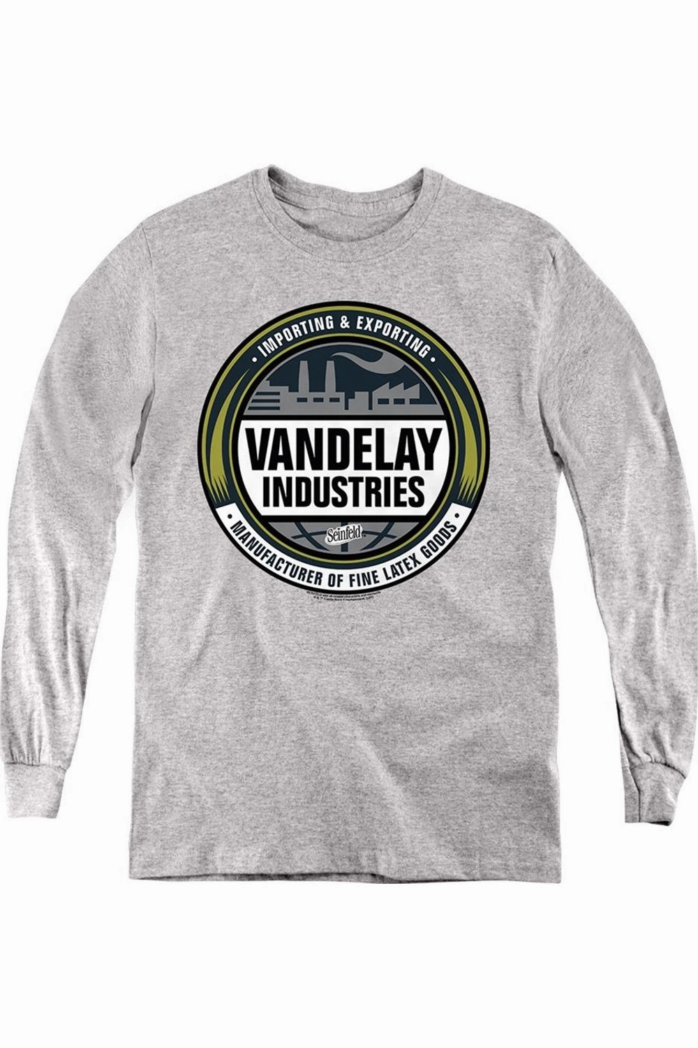 Seinfeld Vendelay Logo Youth Long Sleeve Sweatshirt graphic tees for boys, polo shirts boys