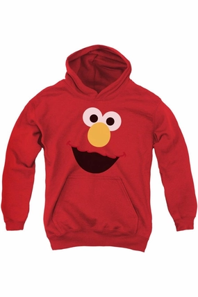 Sesame Street Elmo Face Youth Pull Over Hoodie graphic tees for boys, polo shirts boys