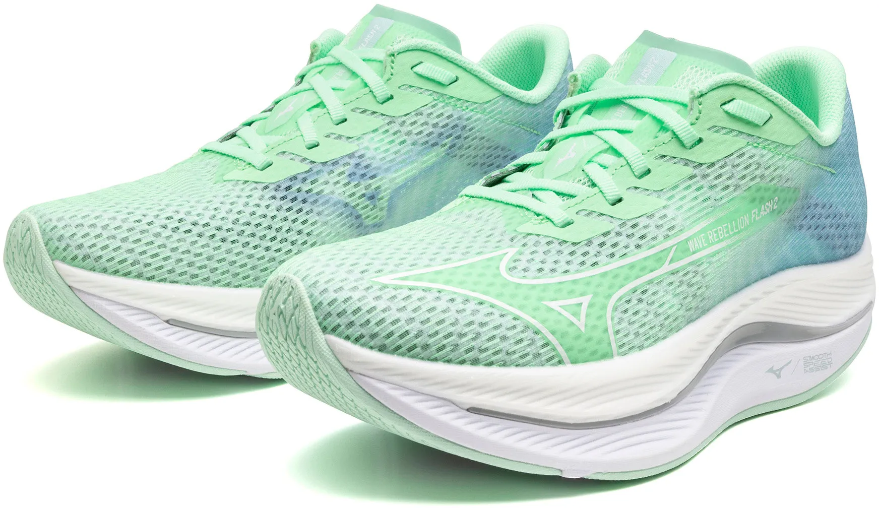 Shoes Mizuno Mizuno Wave Rebellion Flash 2 Womens Running Shoes - Green