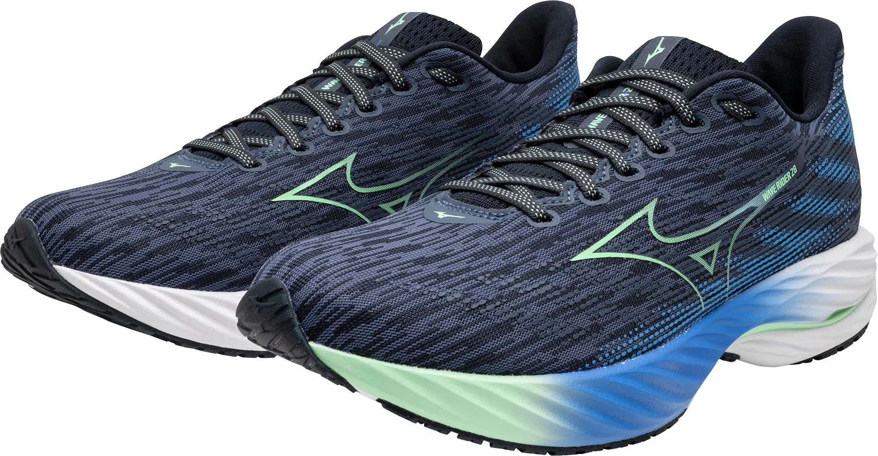 Shoes Mizuno Mizuno Wave Rider 28 Mens Running Shoes - Blue
