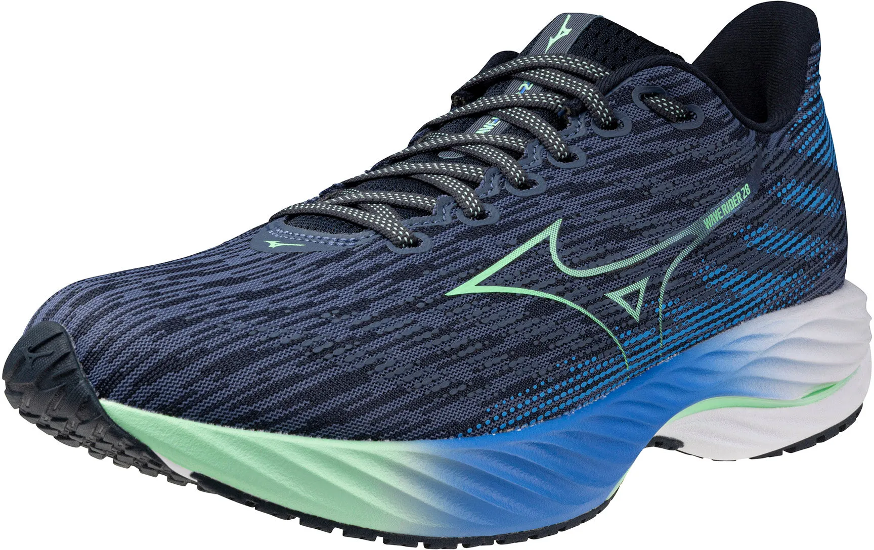 Shoes Mizuno Mizuno Wave Rider 28 Mens Running Shoes - Blue
