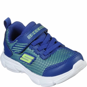 Skechers Advance-Intergrid Touch Fastening Strap Trainer with Two Layer Mesh Upper Kids Athletic Shoes,Toddler Sports Shoes,Youth Casual Shoes