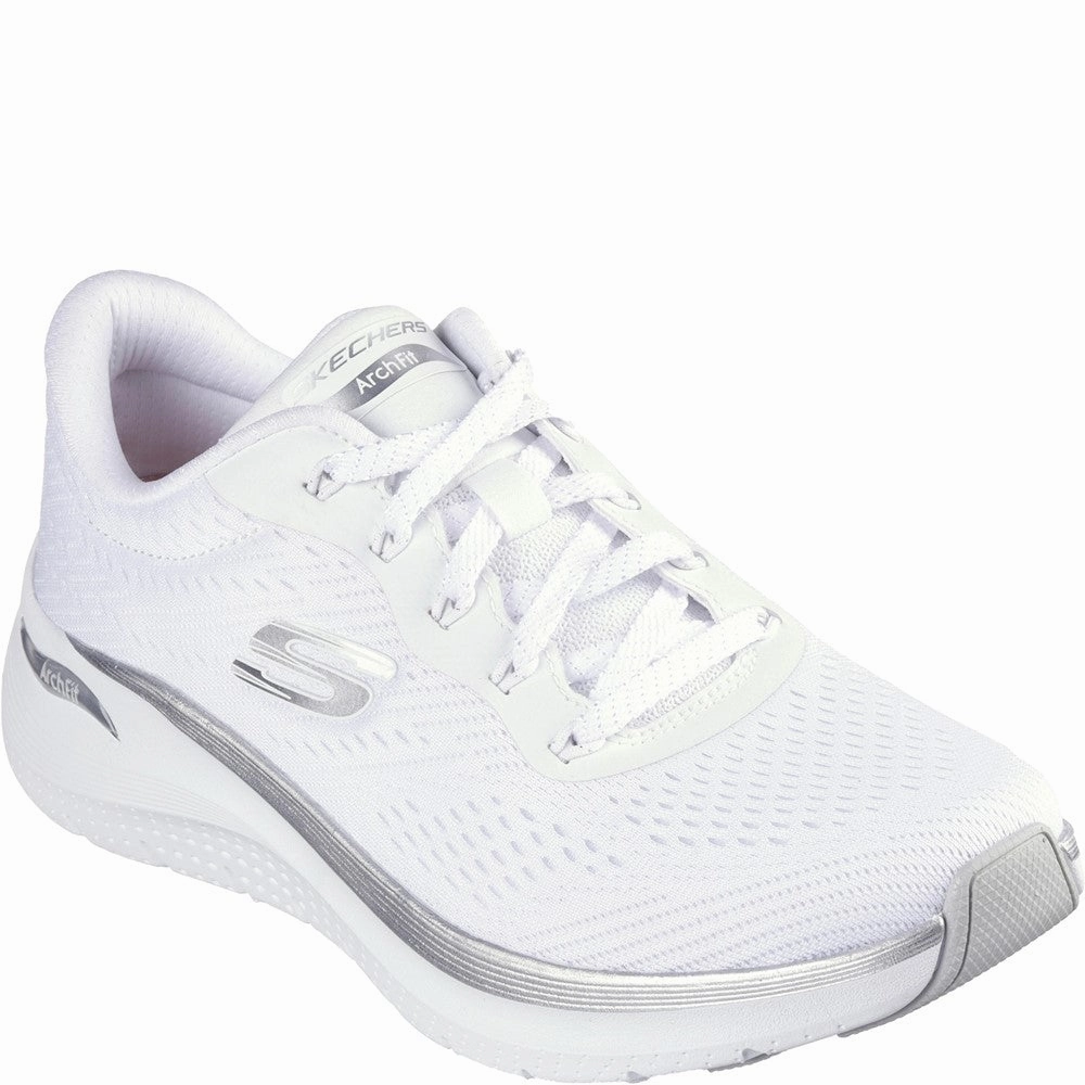 Skechers Arch Fit 2.0 Glow The Distance Shoe Lightweight Running Shoes,Slip On Athletic Shoes,Breathable Workout Shoes