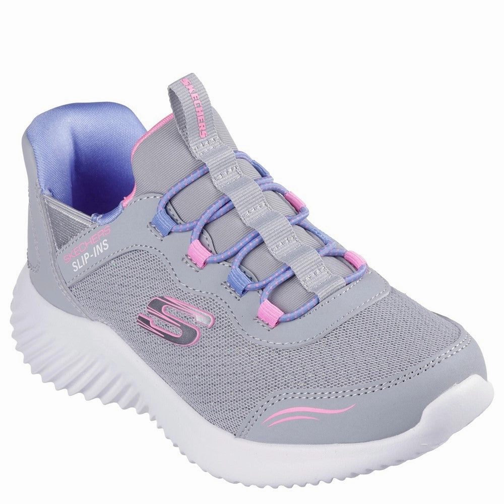 Skechers Bounder Simple Cute Trainer Kids Tennis Shoes,Toddler Athletic Shoes,Youth Casual Shoes