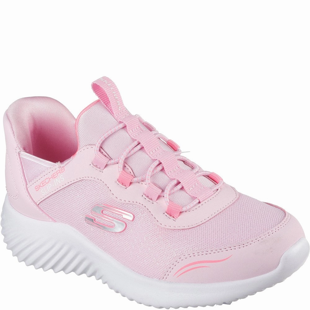 Skechers Bounder Simple Cute Trainer Kids Tennis Shoes,Toddler Athletic Shoes,Youth Casual Shoes