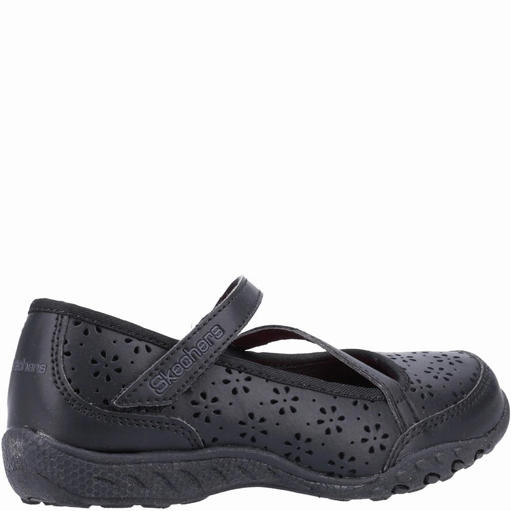 Skechers Breathe-Easy Playground Poppies School Shoes Girls Sneakers Girls Running Shoes