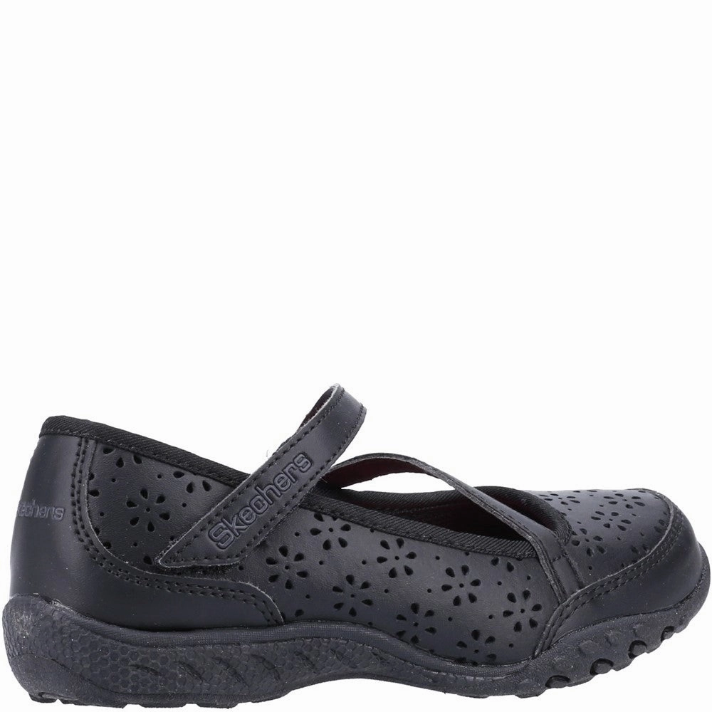 Skechers Breathe-Easy Playground Poppies School Shoes Girls Sneakers Girls Running Shoes