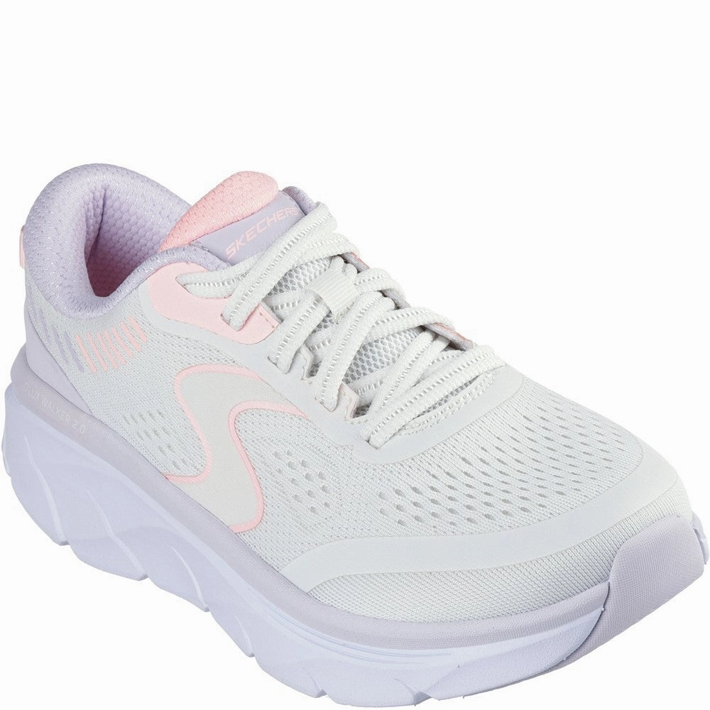 Skechers D'Lux Walker 2.0 Active Pace Trainer Lightweight Running Shoes,Slip On Athletic Shoes,Breathable Workout Shoes