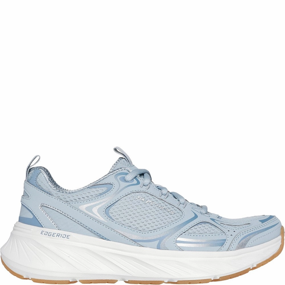 Skechers Edgeride Silver Eclipse Trainers Women's Sneakers Casual Walking Shoes