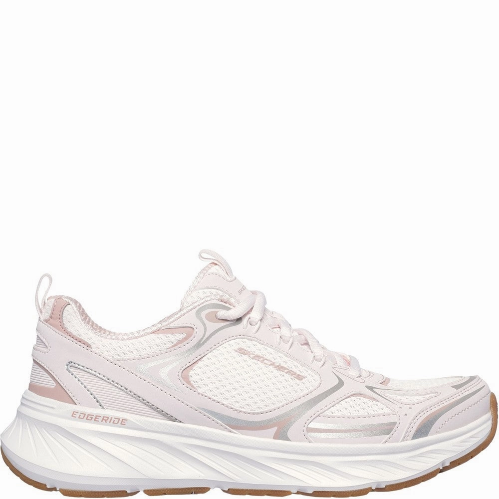 Skechers Edgeride Silver Eclipse Trainers Women's Sneakers Casual Walking Shoes