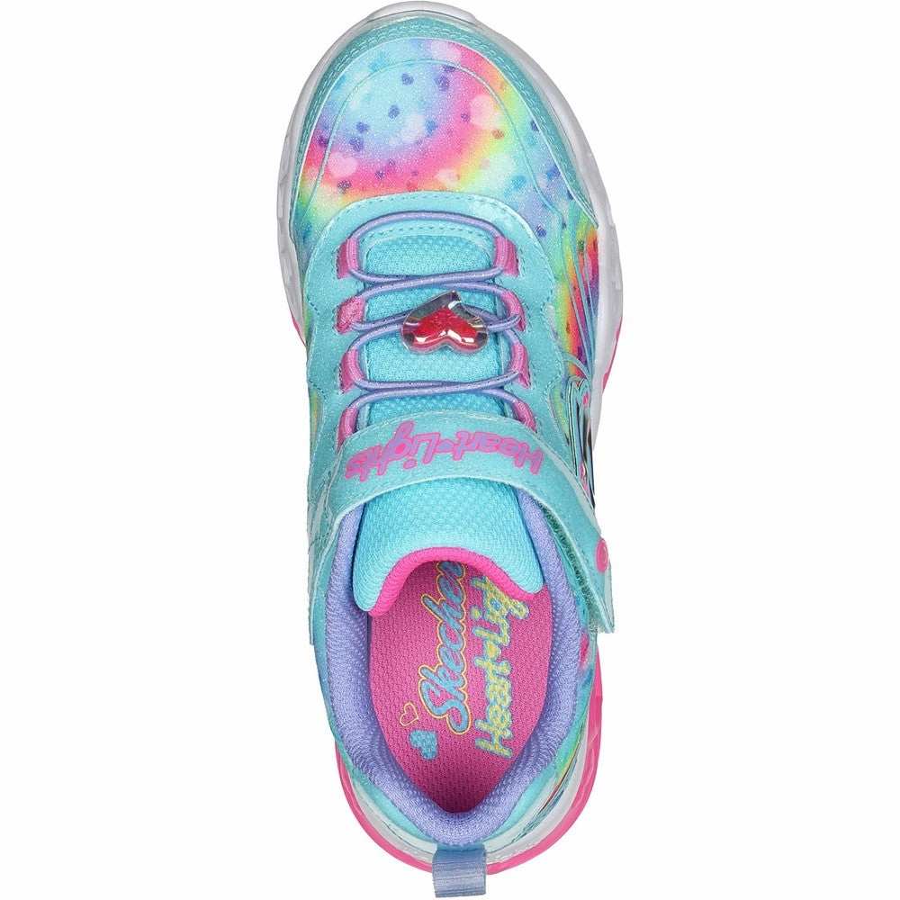 Skechers Flutter Heart Lights - Groovy Swirl Shoe Girls Sneakers Girls Running Shoes