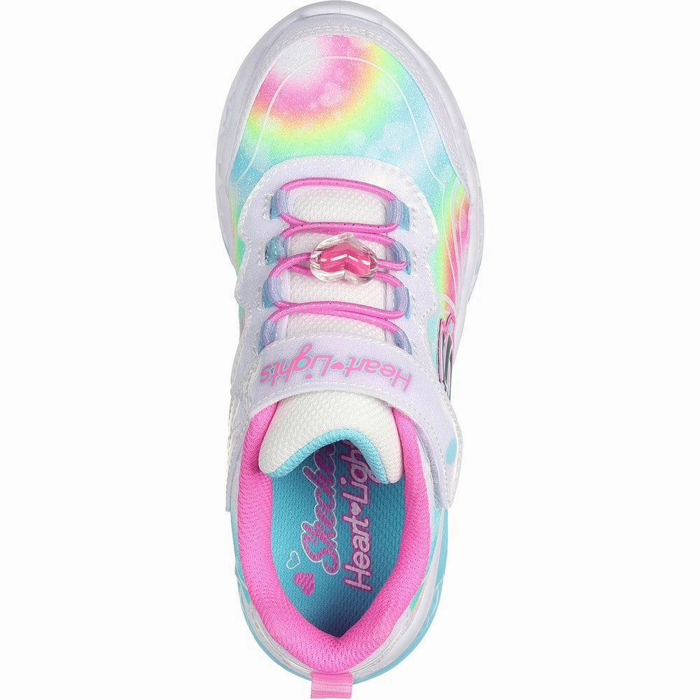 Skechers Flutter Heart Lights - Groovy Swirl Shoe Girls Sneakers Girls Running Shoes