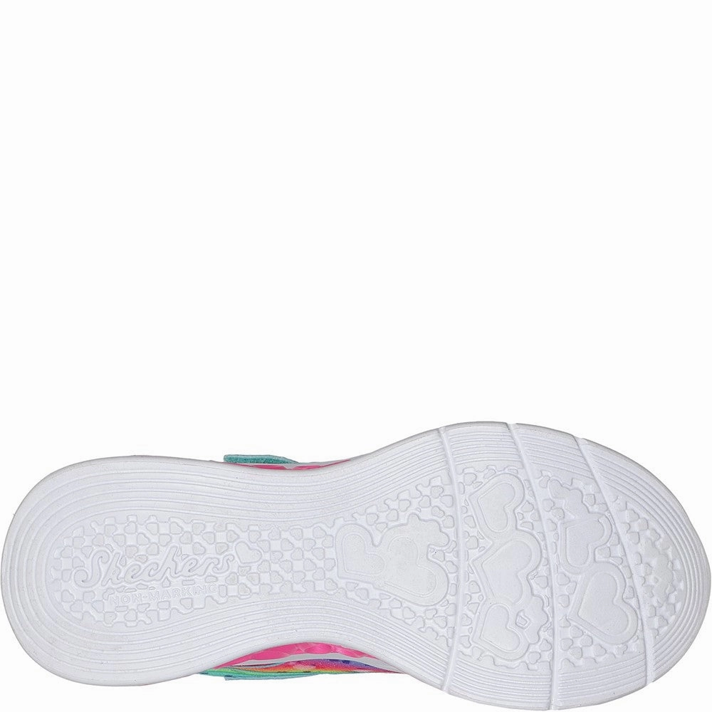 Skechers Flutter Heart Lights - Groovy Swirl Shoe Girls Sneakers Girls Running Shoes