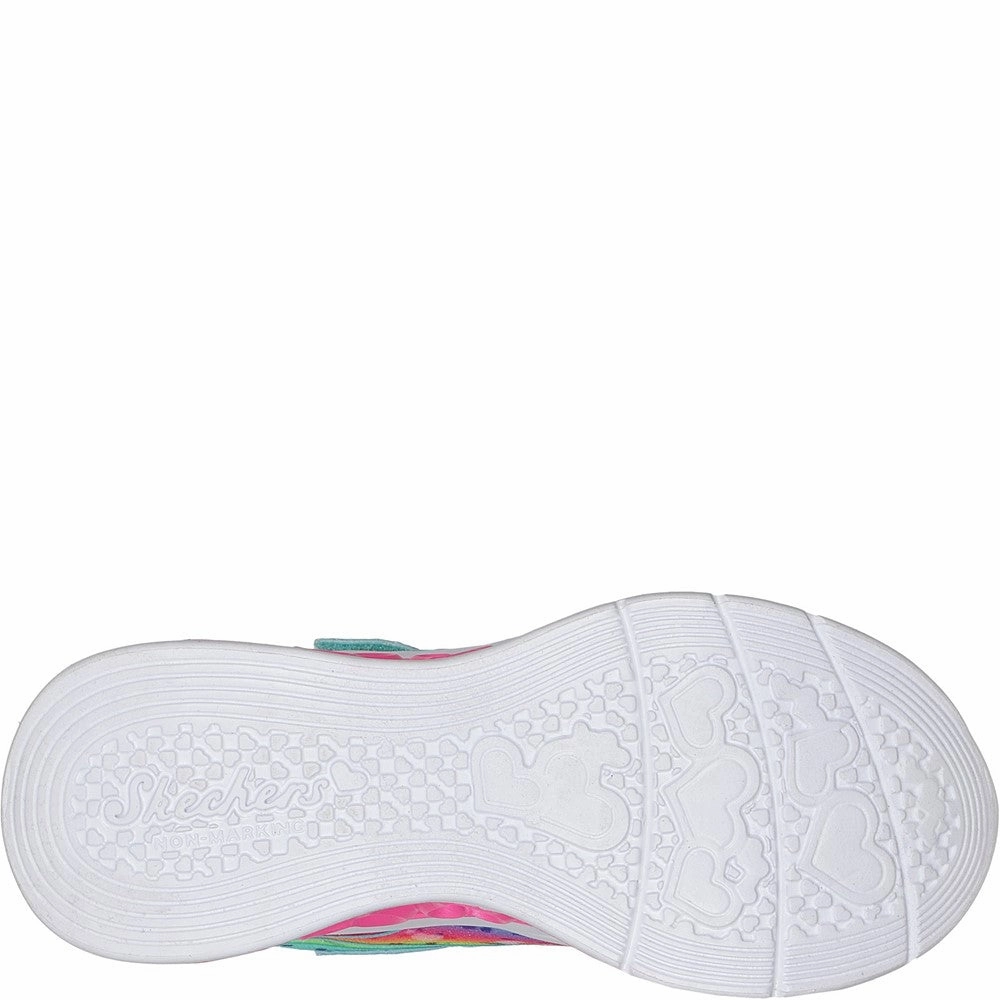 Skechers Flutter Heart Lights - Groovy Swirl Shoe Girls Sneakers Girls Running Shoes
