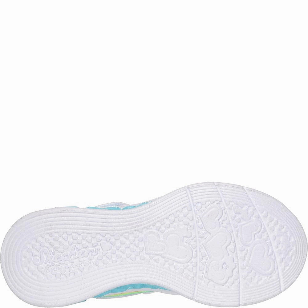 Skechers Flutter Heart Lights - Groovy Swirl Shoe Girls Sneakers Girls Running Shoes