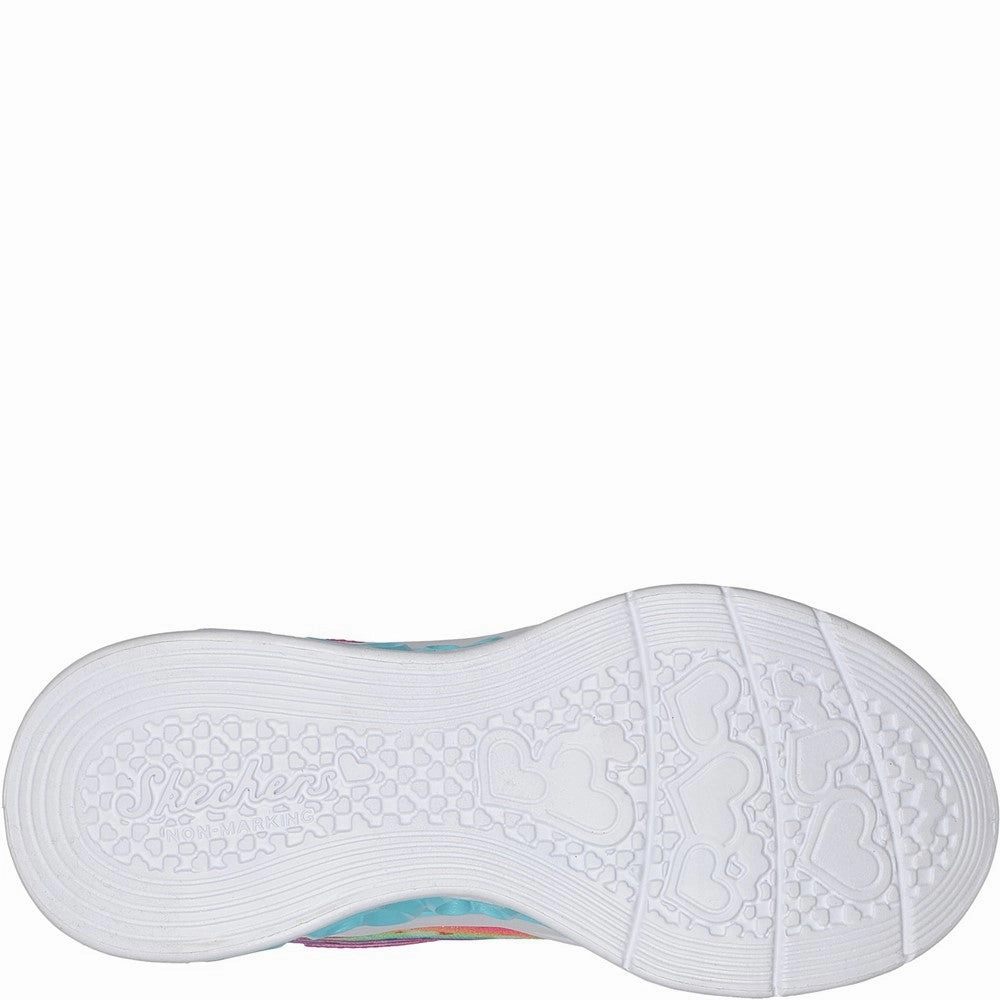 Skechers Flutter Heart Lights - Groovy Swirl Shoe Girls Sneakers Girls Running Shoes