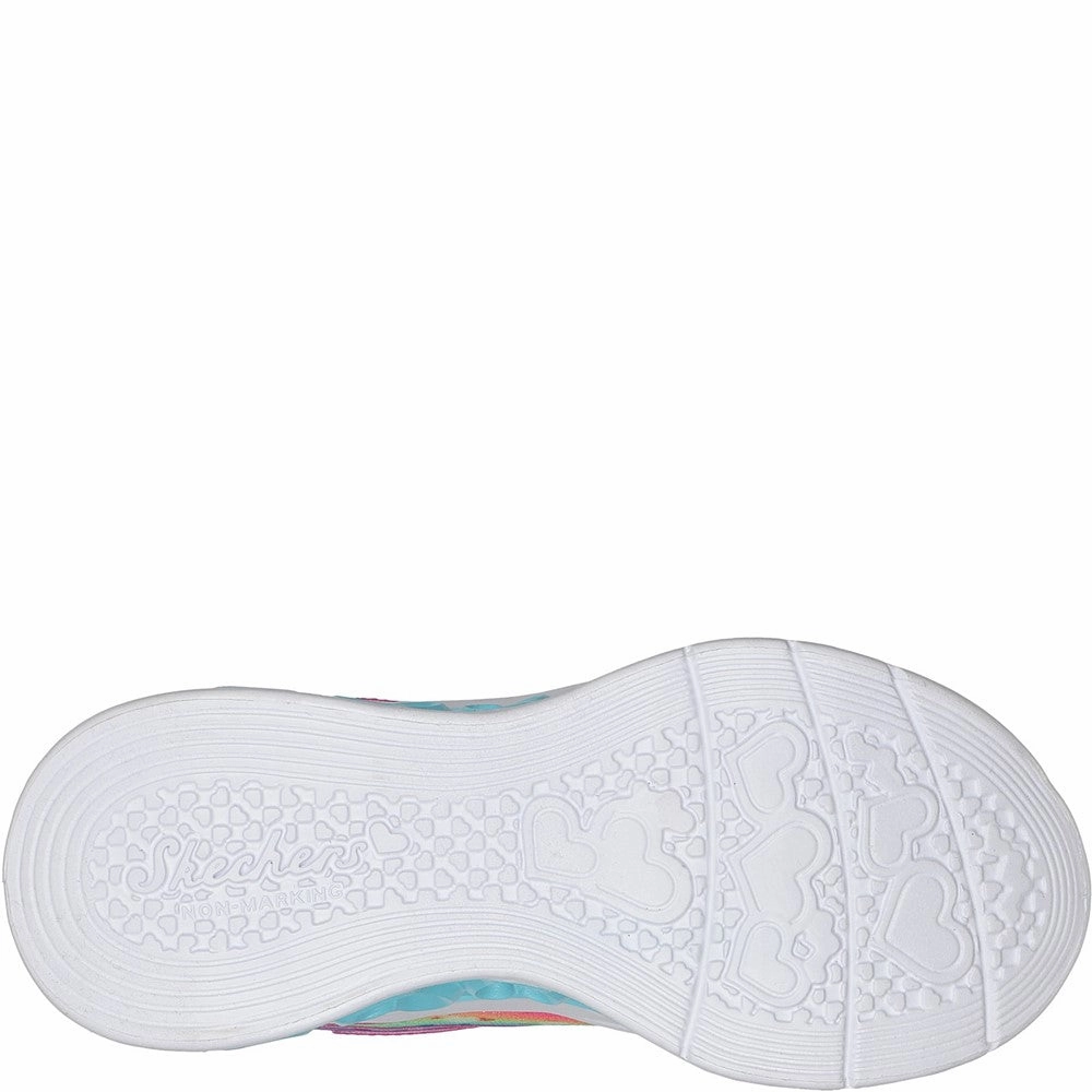 Skechers Flutter Heart Lights - Groovy Swirl Shoe Girls Sneakers Girls Running Shoes