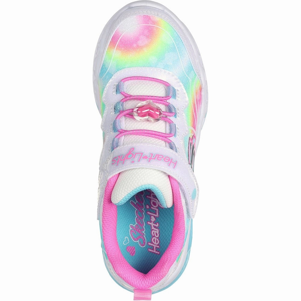 Skechers Flutter Heart Lights - Groovy Swirl Shoe Girls Sneakers Girls Running Shoes