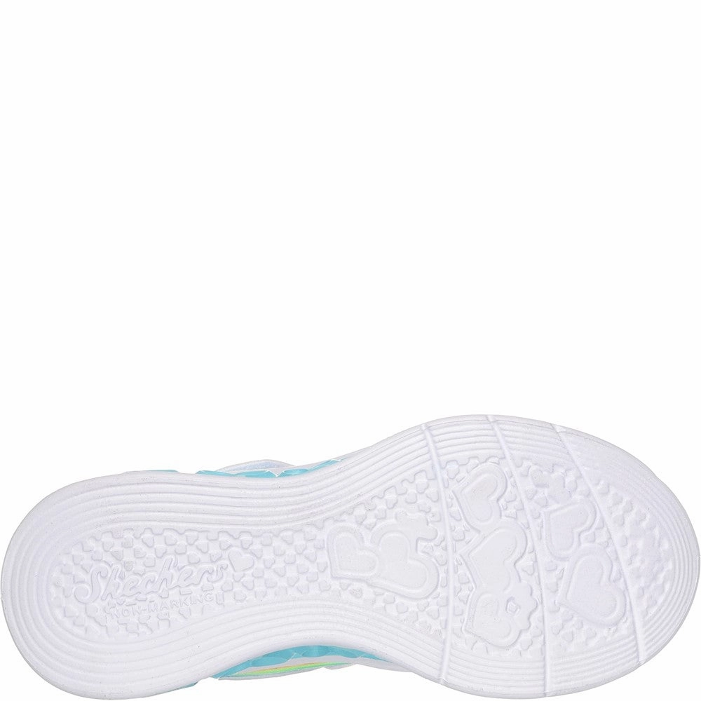 Skechers Flutter Heart Lights - Groovy Swirl Shoe Girls Sneakers Girls Running Shoes