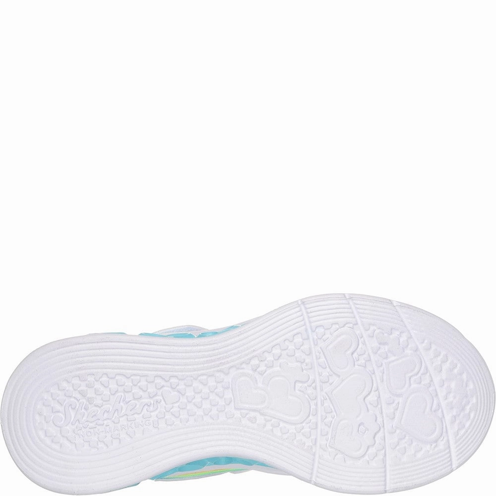 Skechers Flutter Heart Lights - Groovy Swirl Shoe Girls Sneakers Girls Running Shoes