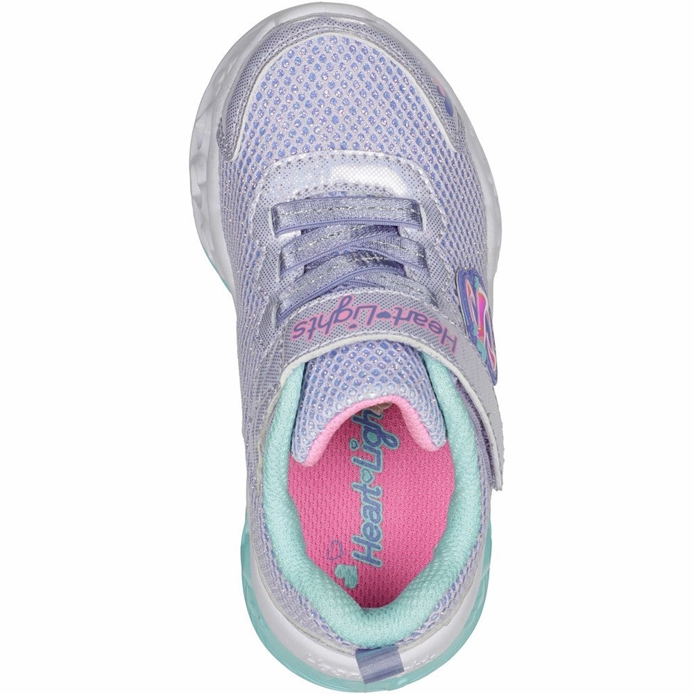 Skechers Flutter Heart Lights Bring Sparkle Trainers Girls Sneakers Girls Running Shoes