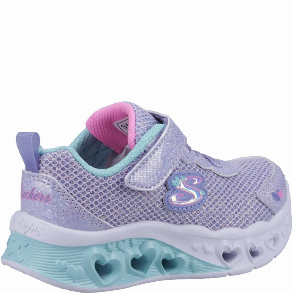 Skechers Flutter Heart Lights Bring Sparkle Trainers Girls Sneakers Girls Running Shoes