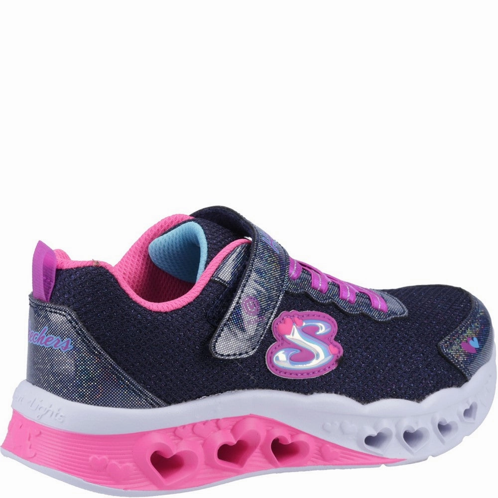 Skechers Flutter Heart Lights Bring Sparkle Trainers Girls Sneakers Girls Running Shoes