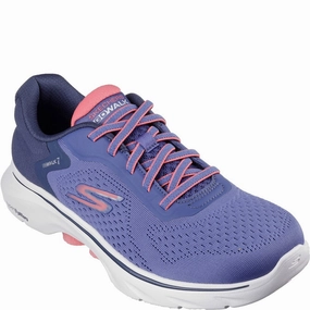 Skechers GO WALK 7 - Cosmic Waves Trainers Lightweight Running Shoes,Slip On Athletic Shoes,Breathable Workout Shoes