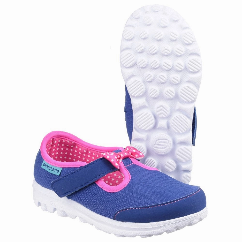 Skechers Go Walk - Bitty Bow Girls Sneakers Girls Running Shoes