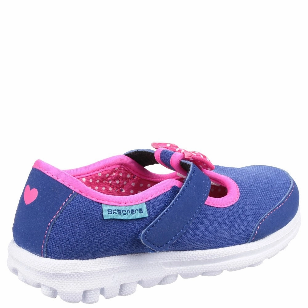 Skechers Go Walk - Bitty Bow Girls Sneakers Girls Running Shoes