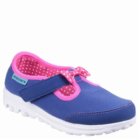 Skechers Go Walk - Bitty Bow Kids Tennis Shoes,Toddler Athletic Shoes,Youth Casual Shoes