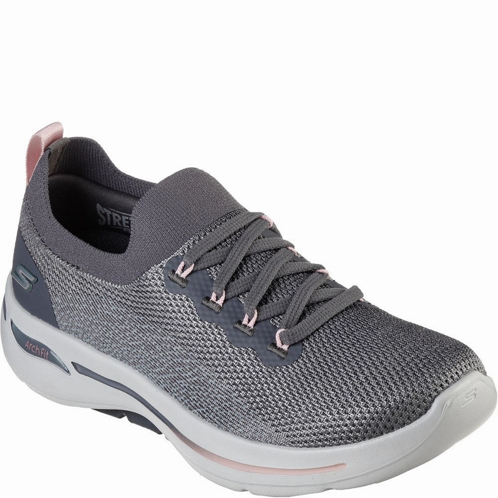 Skechers Go Walk Arch Fit Clancy Trainers Lightweight Running Shoes,Slip On Athletic Shoes,Breathable Workout Shoes