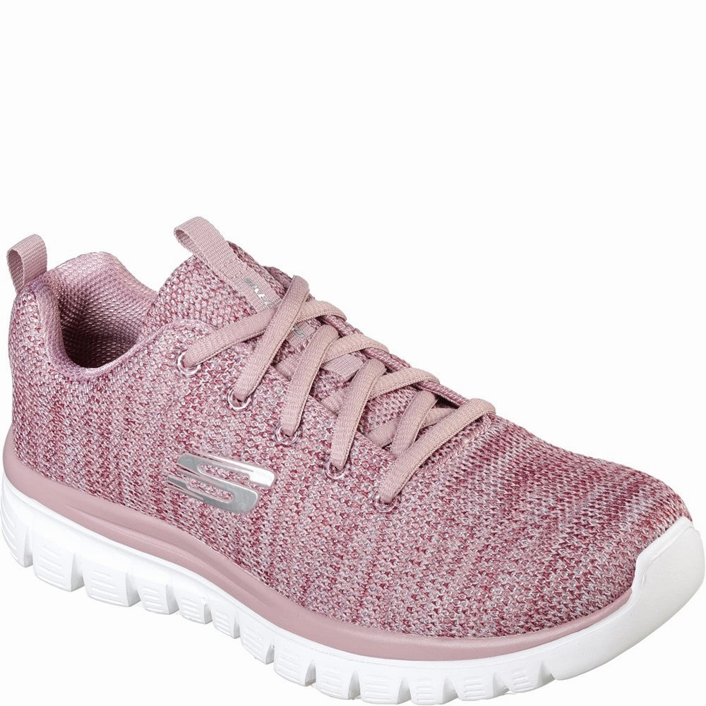 Skechers Graceful Twisted Fortune Shoe Lightweight Running Shoes,Slip On Athletic Shoes,Breathable Workout Shoes