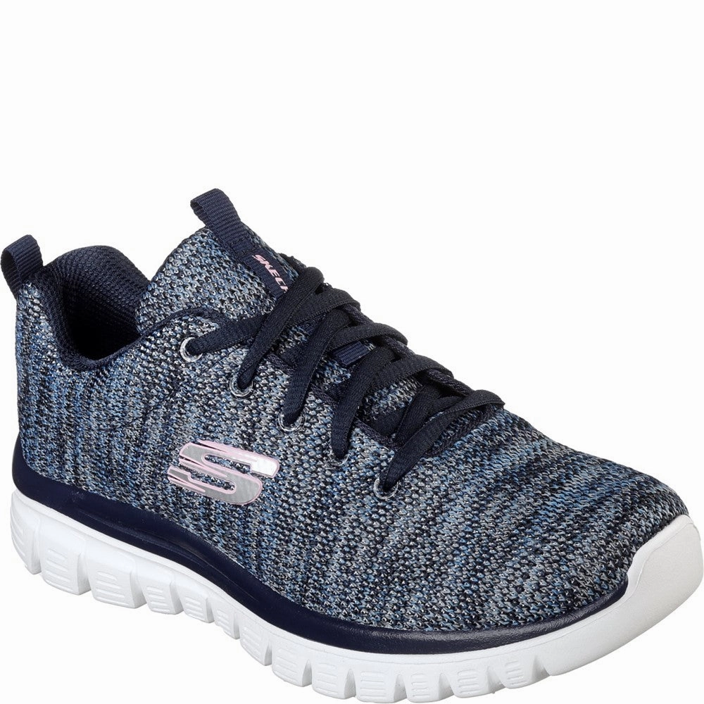 Skechers Graceful Twisted Fortune Shoe Lightweight Running Shoes,Slip On Athletic Shoes,Breathable Workout Shoes