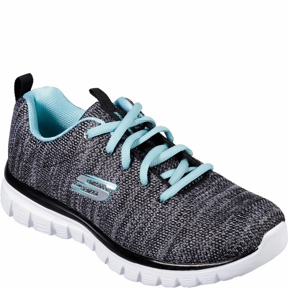 Skechers Graceful Twisted Fortune Shoe Lightweight Running Shoes,Slip On Athletic Shoes,Breathable Workout Shoes