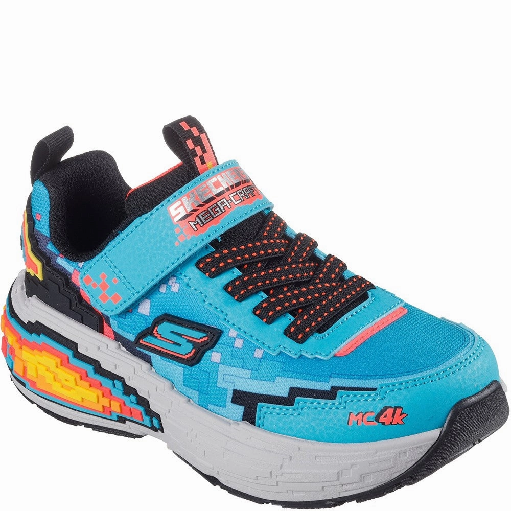Skechers Mega-Craft 4K Trainer Kids Athletic Shoes,Toddler Sports Shoes,Youth Casual Shoes