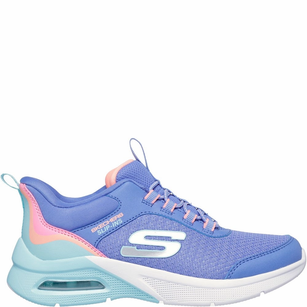 Skechers Microspec Max Colour Trifecta Trainer Girls Sneakers Girls Running Shoes