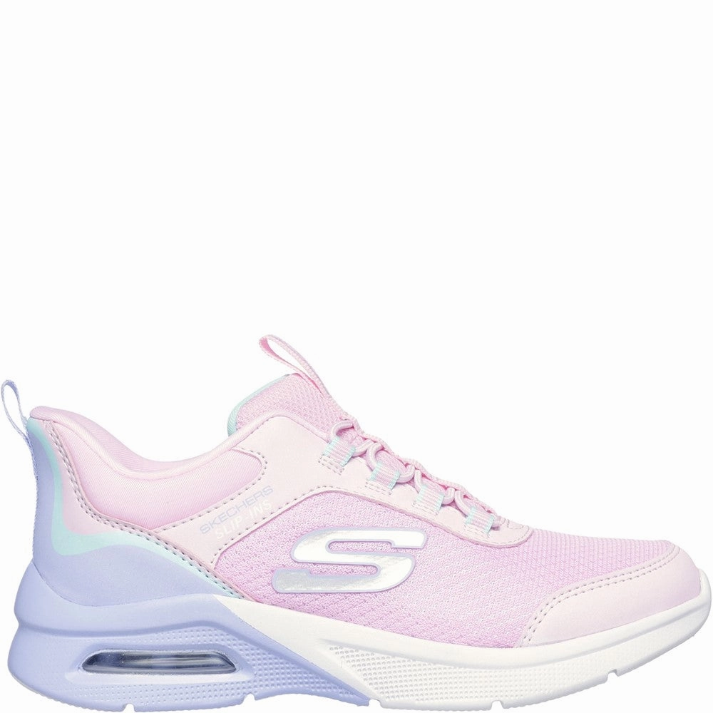 Skechers Microspec Max Colour Trifecta Trainer Girls Sneakers Girls Running Shoes