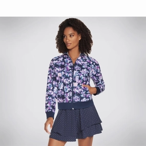 Skechers Misty Floral Reversible Jacket Lightweight Running Shoes,Slip On Athletic Shoes,Breathable Workout Shoes