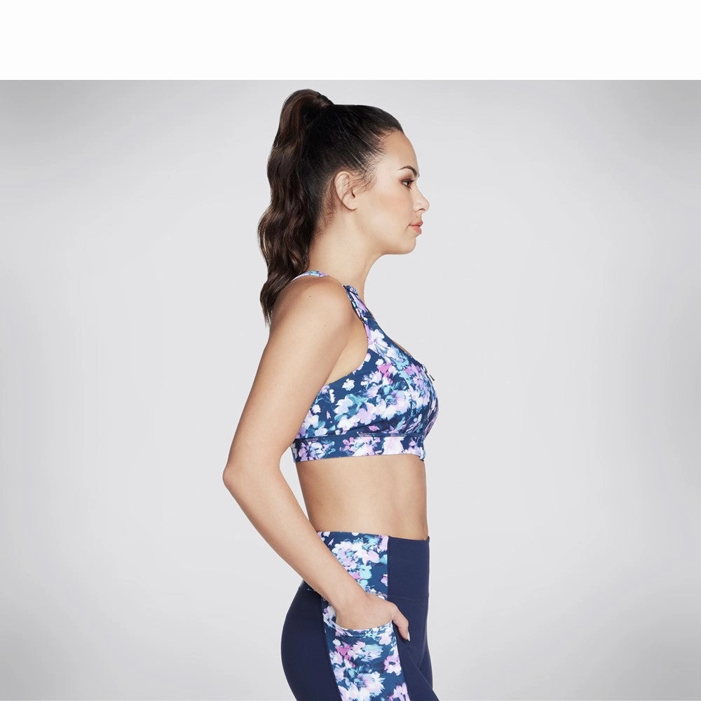 Skechers Misty Floral Zip Front Bra Women's Sneakers Casual Walking Shoes