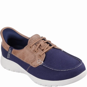 Skechers Palmilla Boat Shoe Lightweight Running Shoes,Slip On Athletic Shoes,Breathable Workout Shoes