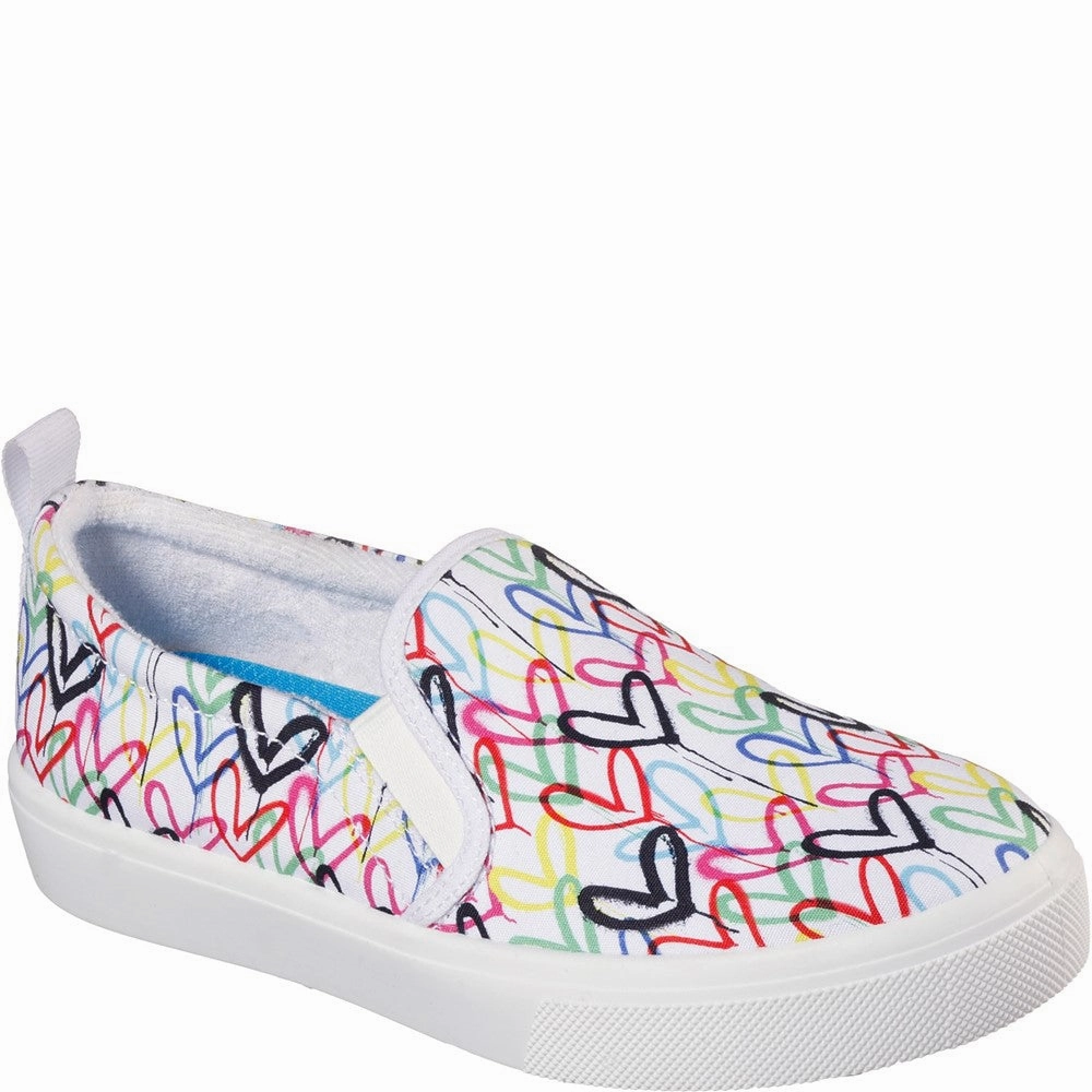 Skechers Poppy Drippin Love Slip On Shoes Lightweight Running Shoes,Slip On Athletic Shoes,Breathable Workout Shoes