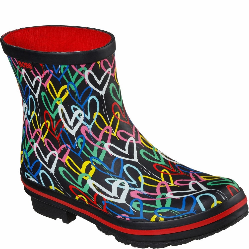 Skechers Rain Check Raining Love Patterned Wellingtons Lightweight Running Shoes,Slip On Athletic Shoes,Breathable Workout Shoes