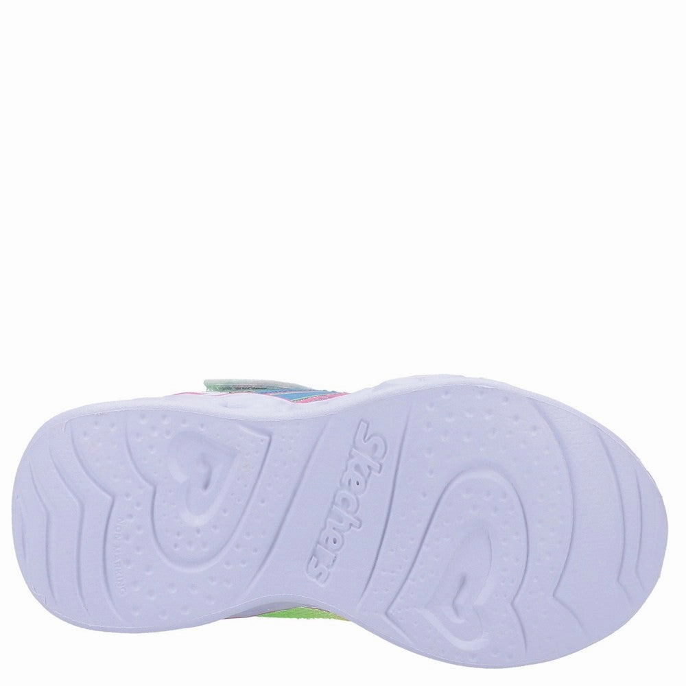 Skechers S Lights Heart Lights Love Spark Touch Fastening Trainer Girls Sneakers Girls Running Shoes