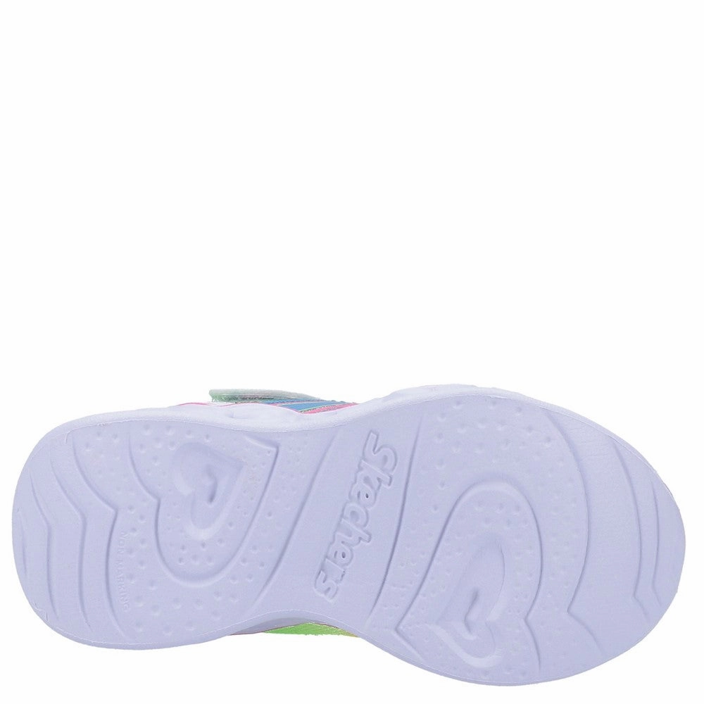 Skechers S Lights Heart Lights Love Spark Touch Fastening Trainer Girls Sneakers Girls Running Shoes